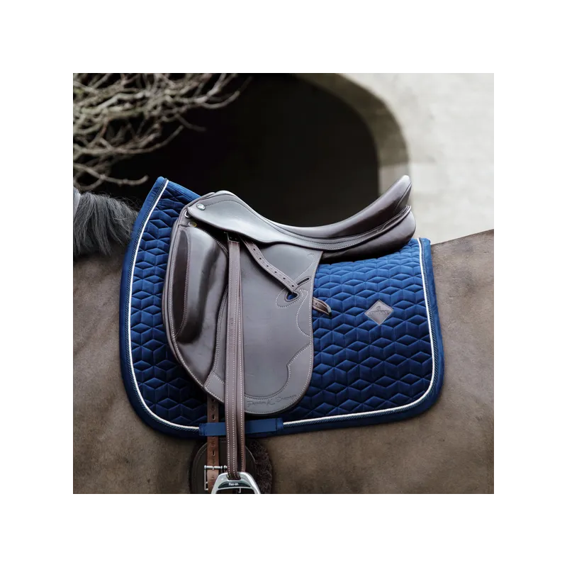 TAPIS KENTUCKY BASIC VELVET DRESSAGE BLEU MARINE