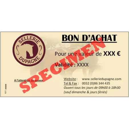 Bon cadeau valeur 200€
